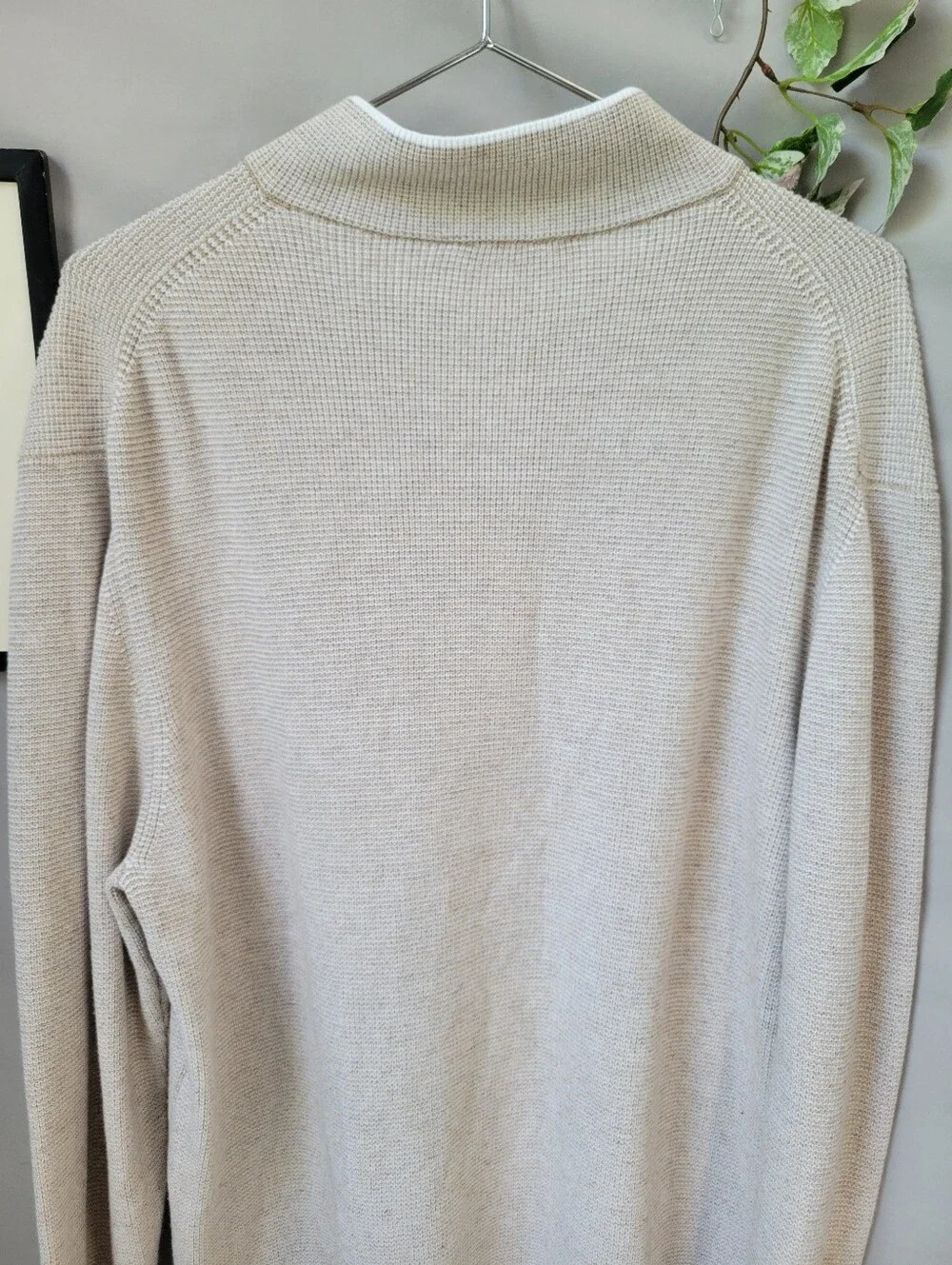 Jack Victor Daulac Quarter Zip Pullover Sweater Sand XXL